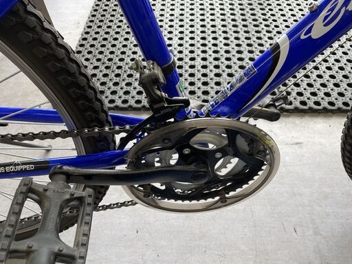 26インチ 6×3速 マウンテンバイク ブルー カゴ 鍵 自転車 子供用