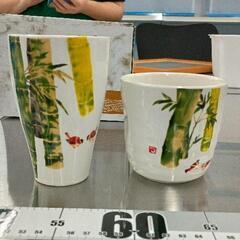 0604-088 ビアカップ焼酎カップセット　片岡鶴太郎　陶器の画像