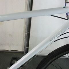 E340★23800円★整備済み クロスバイク中古自転車 【ミヤタ　TRYCROSS　白　46㎝　アルミフレーム　】の画像