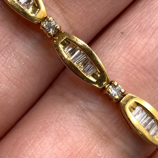 K18 ダイヤ　ブレスレット　1.6ct 約18cm 11.5g