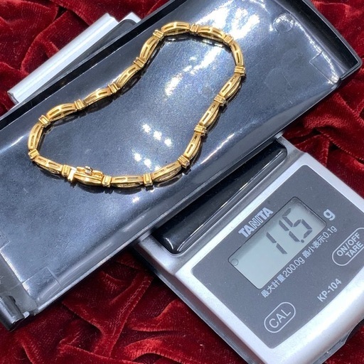 K18 ダイヤ　ブレスレット　1.6ct 約18cm 11.5g