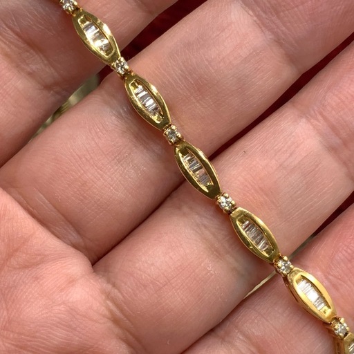 K18 ダイヤ　ブレスレット　1.6ct 約18cm 11.5g