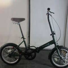 E341★6500円★　折りたたみ中古自転車【16インチ　グリーン 】