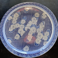 直径32cm大皿2枚セット中古品の画像