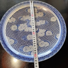 直径32cm大皿2枚セット中古品の画像