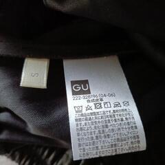 GU　合皮　ロングプリーツスカートの画像