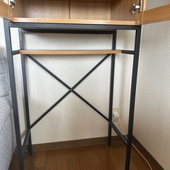 食器棚キッチンスリムカップボードゴミ箱上収納の画像