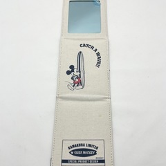 【未使用】ミッキーマウス ポーチとミラーセット　SURF MICKEY KAMAKURAの画像