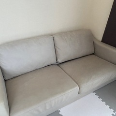 グレー合皮ソファ