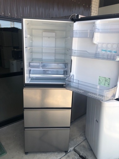 NO B274 ?福岡市内配送設置無料✨?冷蔵庫 Delie（デリエ） チタニウムシルバー AQR-V43J-S [430L /4ドア