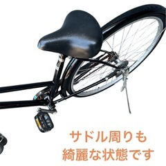 ママチャリ 自転車 27インチ 黒 NO.549の画像