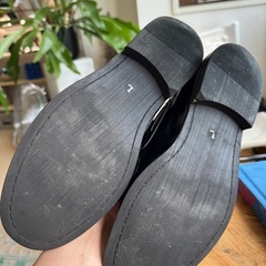 【美品】HARE タッセルローファー L　27.5cm  フリンジ 黒の画像