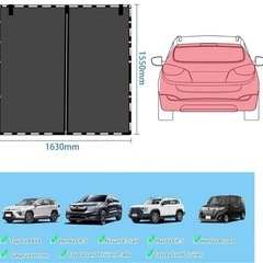 新品 Oziral 車用 網戸 バックドア用【約40個强力マグネット付き】車中泊 防虫ネット 車カーテン 車の蚊帳 メッシュ換気 両面スライドファスナー 通風 虫よけ 取付簡単 防災 アウトドア カー用品の画像
