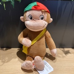 おさるのジョージ Lぬいぐるみ 春のおでかけの画像