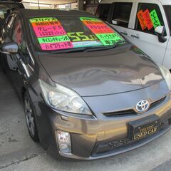 H２３年式　プリウス　特別仕様車　S　LEDエディション　車検Ｒ８年８月　ハイブリッド車　純正ナビ　TV・DVD・CD・ETC　バックカメラの画像