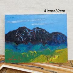 油絵 木製 ガラス付き額入りの画像