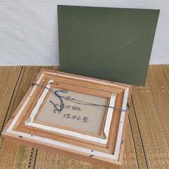 油絵 木製 ガラス付き額入りの画像