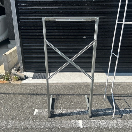 Panasonic 衣類乾燥機用スライド式ユニット台　ホワイトスチールラック収納バスケット付き