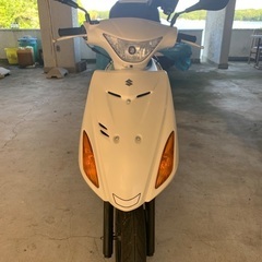三重県　志摩市　スズキ　アドレスV125S ホワイト　リアキャリア付　スクーター　実働車　の画像