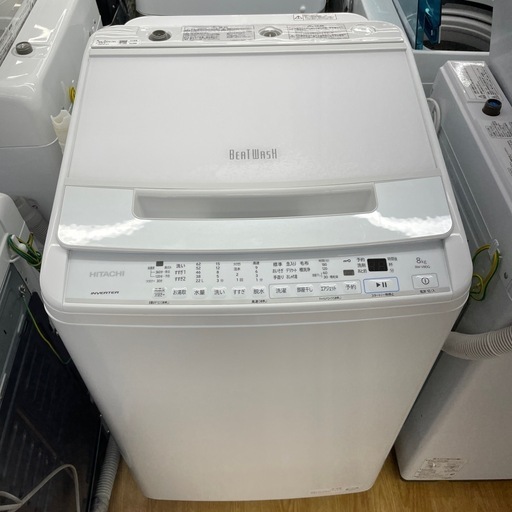 ★ジモティ割あり★   HITACHI 洗濯機　21年製　8.0kg　クリーニング済み SJ9481