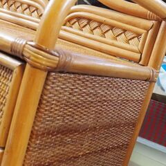 籐家具、チェスト、4段収納、８０ｘ３６ｘ７３の画像