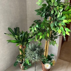 フェイクグリーン3個セット　植栽　造花