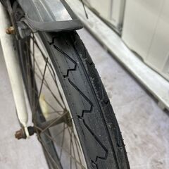 タイヤ新品交換済み シボレー 折りたたみ自転車 ホワイト 6段変速 20インチ CHEVROLET CHEVY 白 自転車  札幌市手稲区の画像