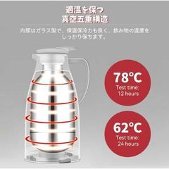 新品未開封のおおきな魔法瓶🎉  大容量 2 L モスグリーン 魔法瓶です(*^^*)  保冷保温 大丈夫です🤗💕  高さ約31cm、底面約15cmほどの大きな魔法瓶です✨  これからの季節に保冷できます🚰  冬になっても保温として使えます❤️  開封していないので、画像とは若干デザイン変更があるかもしれません。  新品未開封品です。  購入は昨年です。  家族が注文しましたが、間違えて注文してしまい、一度も使っておりません。  購入時よりも、500円安くお譲りいたします🥰旧デザインの方がお洒落の画像