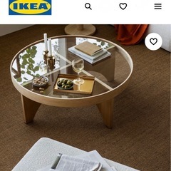 新品未開封　IKEA ストックホルム 2025 コーヒーテーブル、オーク材突き板ガラスの画像