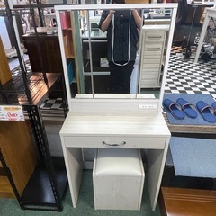 【リサイクルサービス八光】幅60.5㎝　ホワイト　ドレッサー　三...