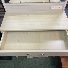【リサイクルサービス八光】幅60.5㎝　ホワイト　ドレッサー　三面鏡　2口コンセント付きの画像