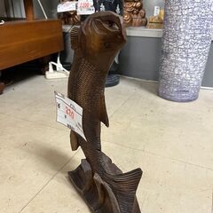 リサイクルショップどりーむ荒田店 No794　オブジェ　置物　鮭　躍動感　お買い得品　欠損有の画像