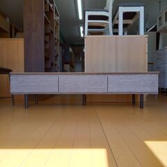 未使用訳あり 幅150 奥行43 高さ37.6 テレビ台 木製 引出し 収納