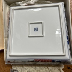 有田焼大きな角皿正方形　未使用の画像