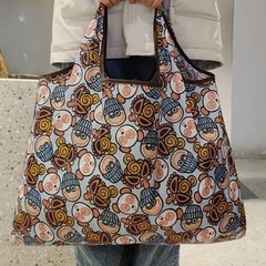 新品　２個セット    ヒスミニ 柄 大容量エコバッグの画像