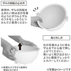 ニトリ 水切りラクラク回転ザル・ボウルセットの画像