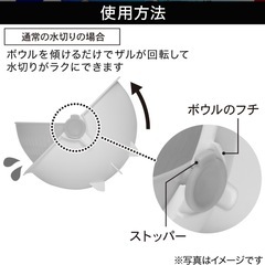 ニトリ 水切りラクラク回転ザル・ボウルセットの画像