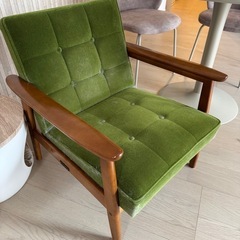Ｋチェア　１シーター　モケットグリーン  定価¥64,350 (税込)