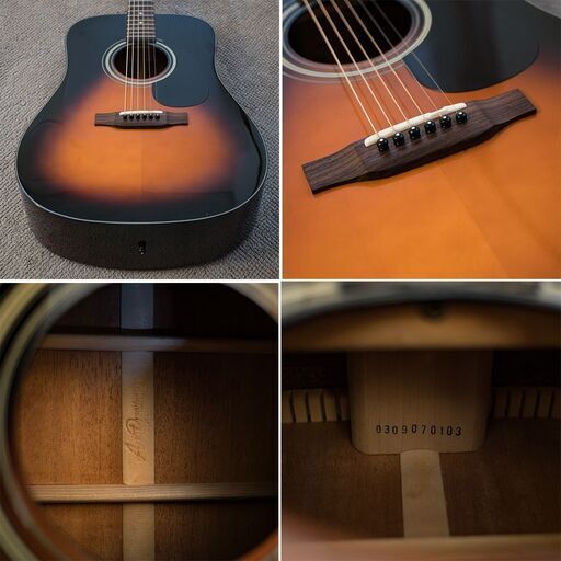 美品 Aria Dreadnaut AD-28BS Ritter ギグバッグ付き 美品 Aria AD-28BS トップ単板 Ritter 高品質ギグバッグ付き