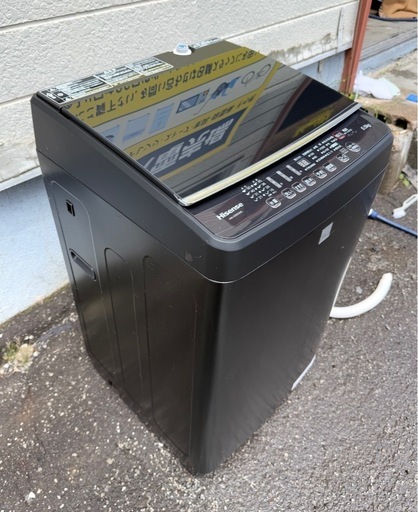 札幌市内配送可 18年製 Hisense ハイセンス 5.5kg 全自動洗濯機 HW-G55E5KK マットブラック