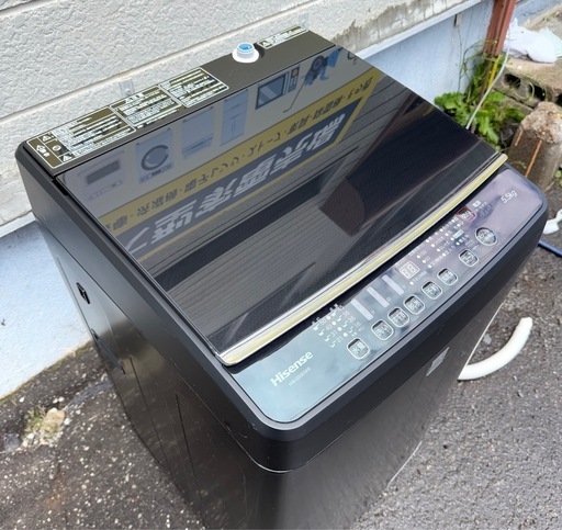 札幌市内配送可 18年製 Hisense ハイセンス 5.5kg 全自動洗濯機 HW-G55E5KK マットブラック