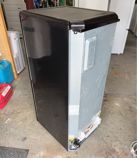 札幌市内配送可 19年製 エディオン e angle 149L 2ドア冷蔵庫　ANG-RE151-A1 レトロデザイン ブラック