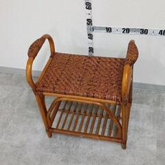 0604-077 籐家具　スツールの画像
