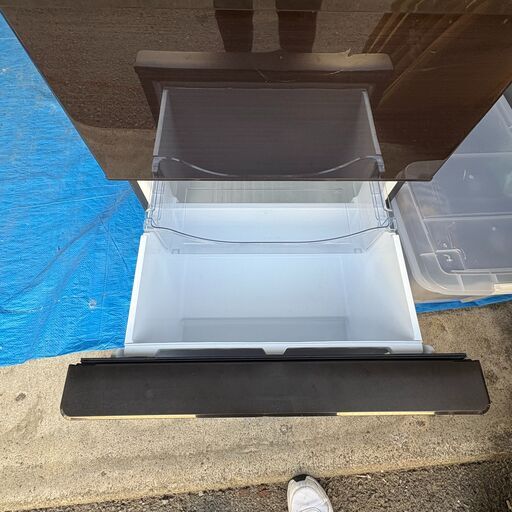 AQUA アクア 冷蔵庫 415L AQR-SV42HL ブラウン 右開き 5ドア 大容量 冷凍室3段 野菜室 自動製氷 チルド 静音