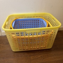 【差し上げます】プラかご３個