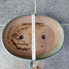 【中古】盆栽鉢［ブルー系］約30×23×5cmの画像
