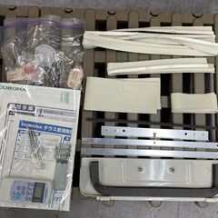 コロナ 2021年製 窓用エアコン CW-16Ａ 4.5～6畳 テラス窓用取付枠 標準取付枠 リモコン付 冷房 ウインドエアコン CORONA 札幌市の画像