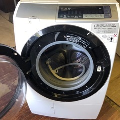 NO B252 🌈福岡市内配送設置無料✨🌈日立 ドラム式洗濯乾燥機 ビッグドラム 左開き 11kg シャンパン BD-SV110BLの画像