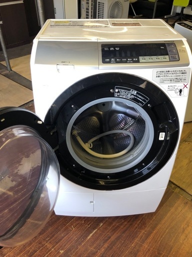 NO B252 ?福岡市内配送設置無料✨?日立 ドラム式洗濯乾燥機 ビッグドラム 左開き 11kg シャンパン BD-SV110BL