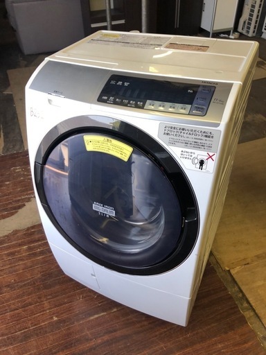NO B252 ?福岡市内配送設置無料✨?日立 ドラム式洗濯乾燥機 ビッグドラム 左開き 11kg シャンパン BD-SV110BL